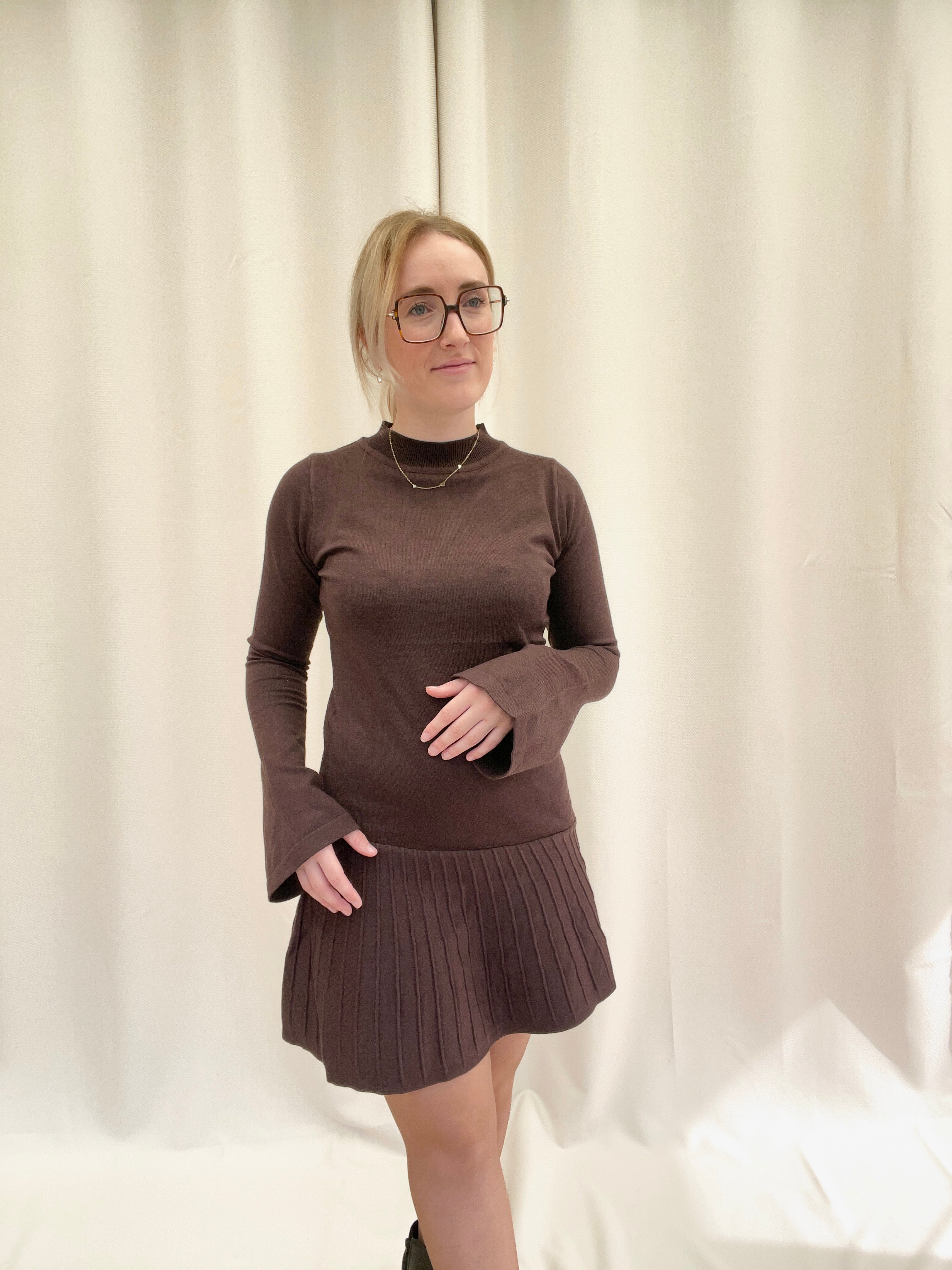 Brown Knitt Dress
